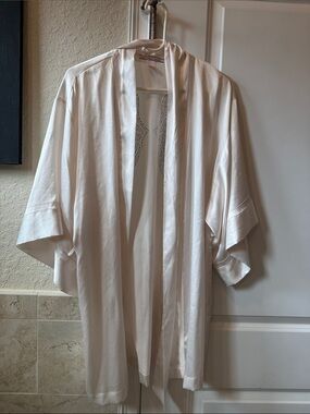 Victoria's Secret Cream Open-Front Kimono Shirt Jacket